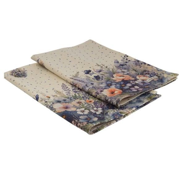 Pano de Copa Sacaria Estampado Floral Azul