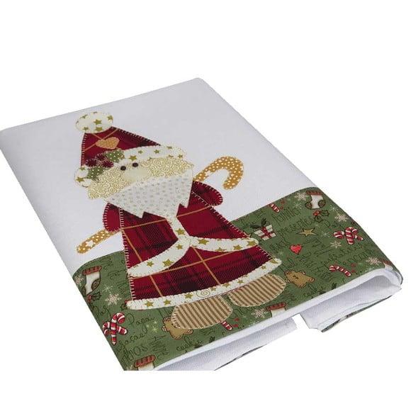 Pano de Prato Natal Bordado em Patch Aplique