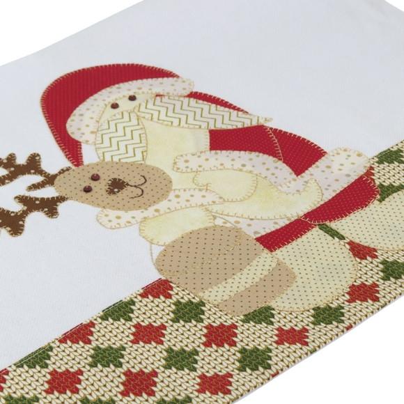 Pano de Prato Natal Bordado em Patch Aplique