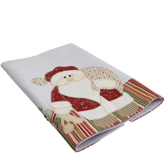 Pano de Prato Natal Bordado em Patch Aplique