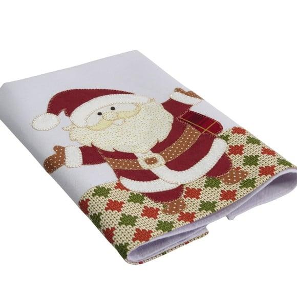 Pano de Prato Natal Bordado em Patch Aplique Noel Abraço