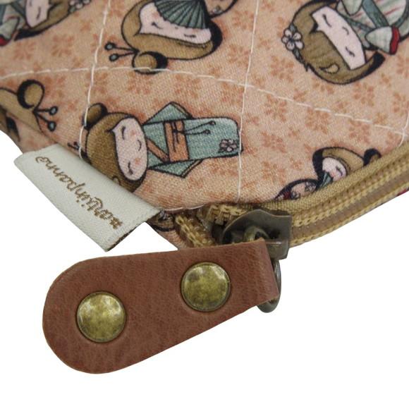 Porta Óculos em Tecido Fechamento e Zíper Kokeshi