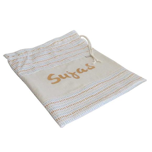 Saco roupa impermeável bordado