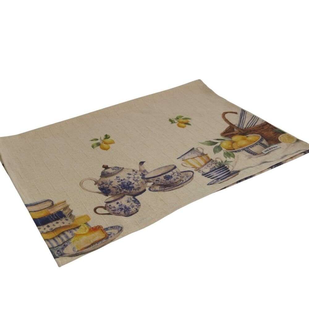 Pano de Prato Limão Siciliano em Algodão | Decoração para Coz
