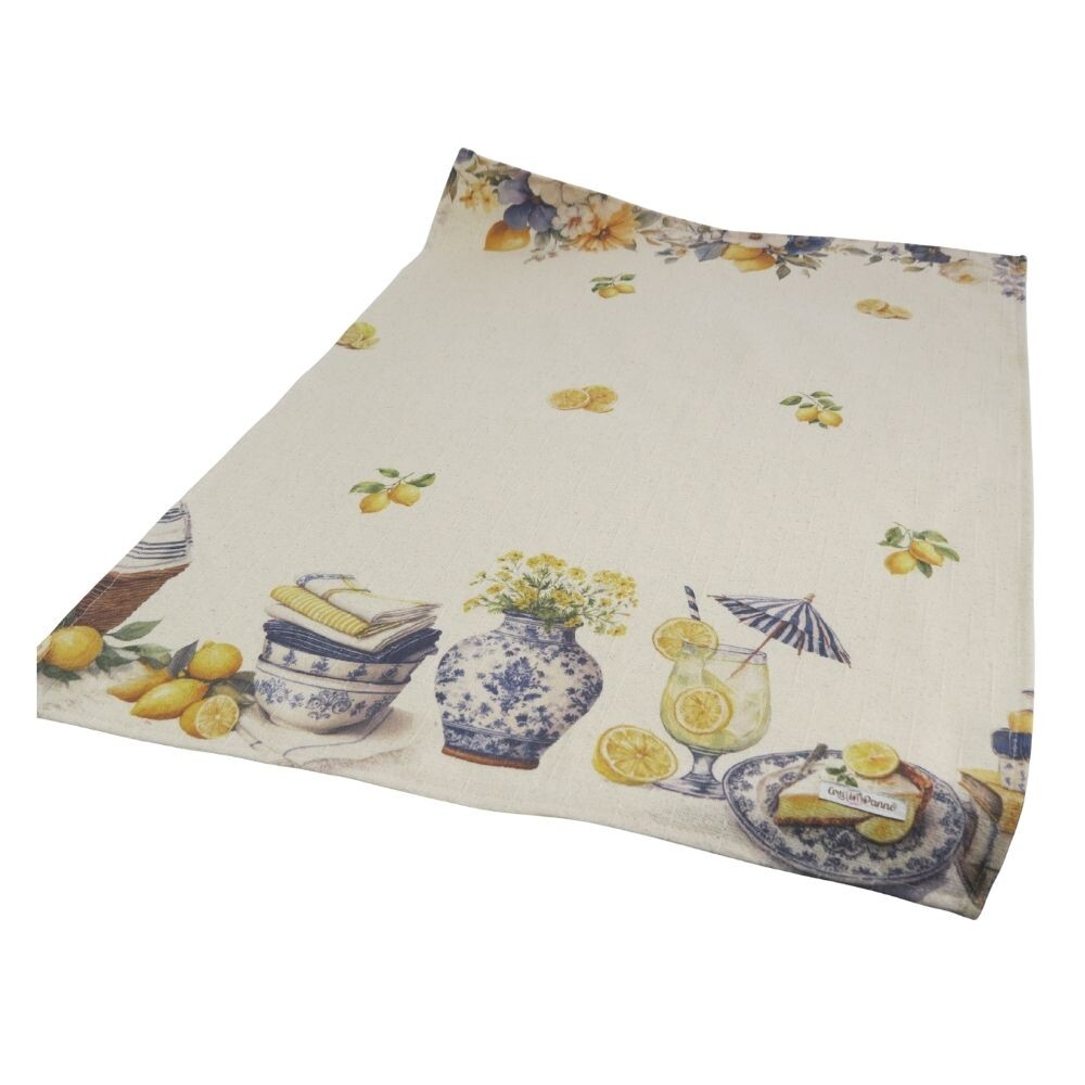 Pano de Prato Limão Siciliano em Algodão | Decoração para Coz