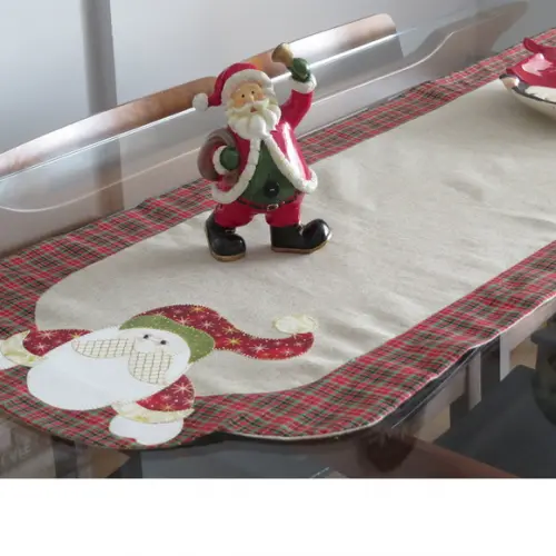 Caminho de Mesa Papai Noel Moderno