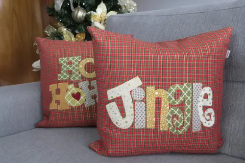 Capa Almofada Natal Lettering