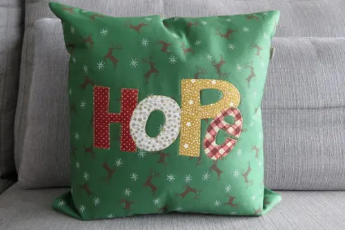 Capa Almofada Natal Lettering