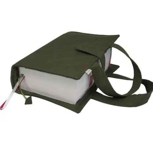 Capa para Vade Mecum em Sarja Verde Militar com Alça Mão