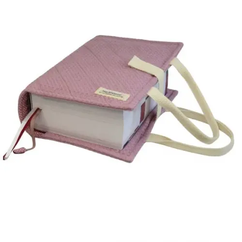 Capa Vade Mecum Favo Rosa Antigo com Alça Mão Natural