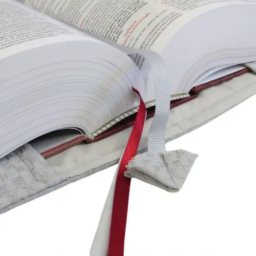Capa Vade Mecum Gaze Cinza Claro Quiltado com Alça Algodão