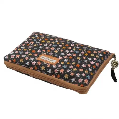 Case com Zíper para Biblía/livros Azul Floral