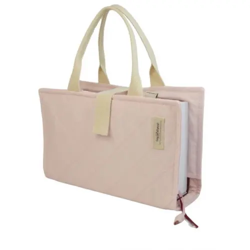 Capa Vade Mecum Piquet Rosa Bebê com Alça Mão Natural