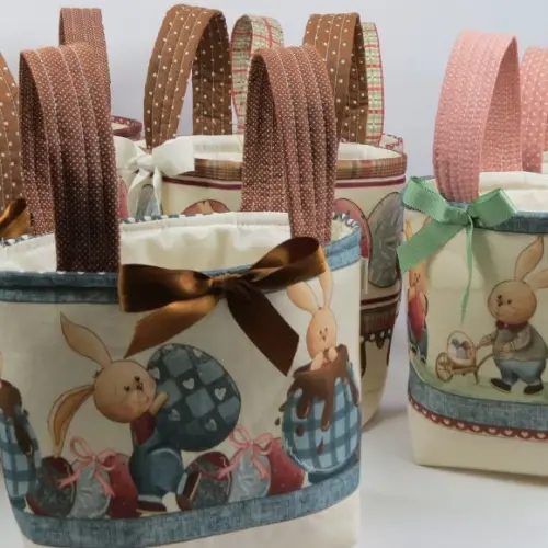 Cesto de Páscoa Painel Coelhos