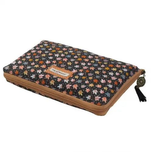 Case com Zíper para Biblía/livros Azul Floral