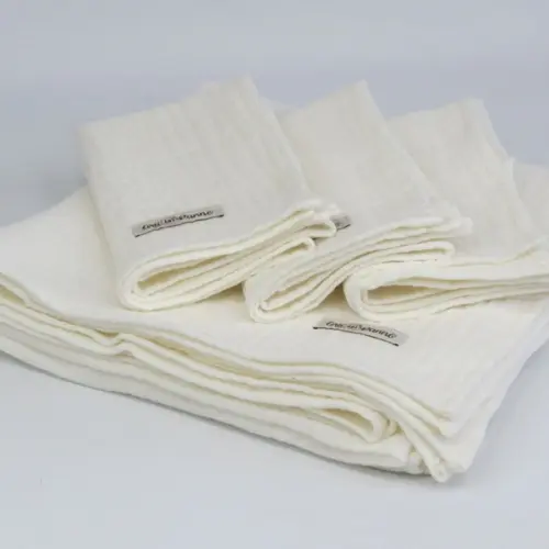 Cueiro Fraldão e Pano de Boca Gaze Algodão 100% Off White -