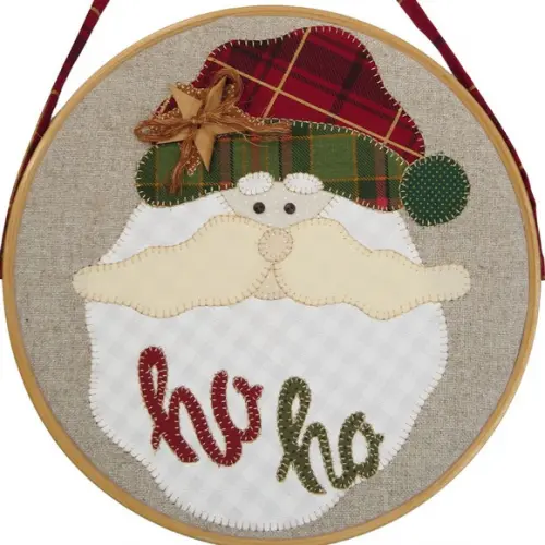 Enfeite de Porta Papai Noel Patch Aplique