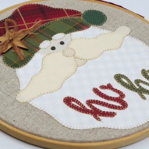 Enfeite de Porta Papai Noel Patch Aplique