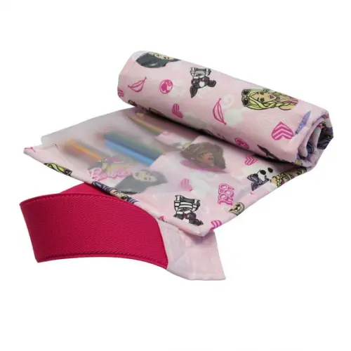 Estojo Escolar 100 Lapis de Cor com Bolso Barbie