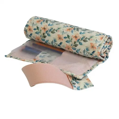 Estojo Escolar 100 Lapis de Cor com Bolso Floral
