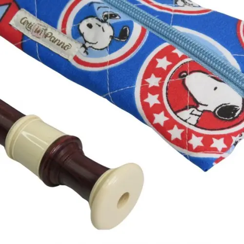 Estojo Flauta Doce com Zíper Snoopy