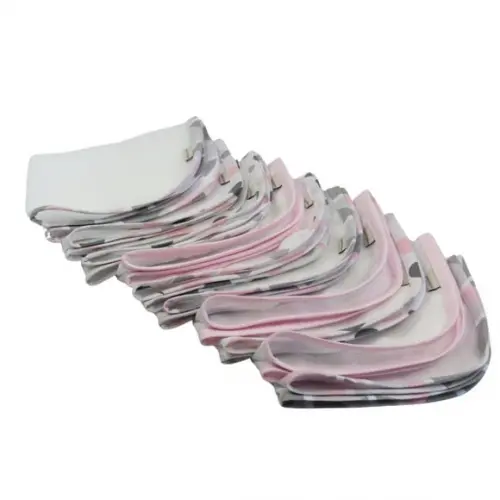 Fralda de Boca Kit10 Tons Rosa e Cinza