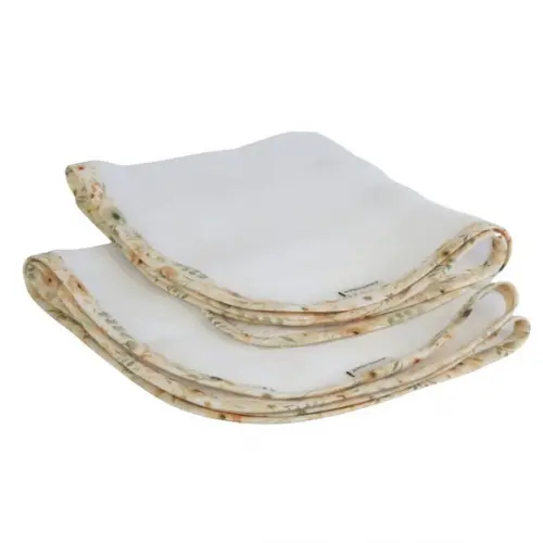 Fralda de Ombro e Boca Kit4 Floral Nude