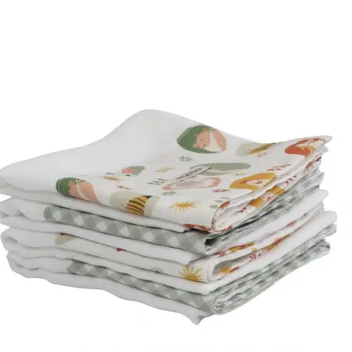Fralda de Ombro Kit4 Vichy e Fazendinha