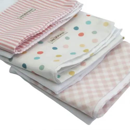Fralda de Ombro Kit6 Rosa Geométrico