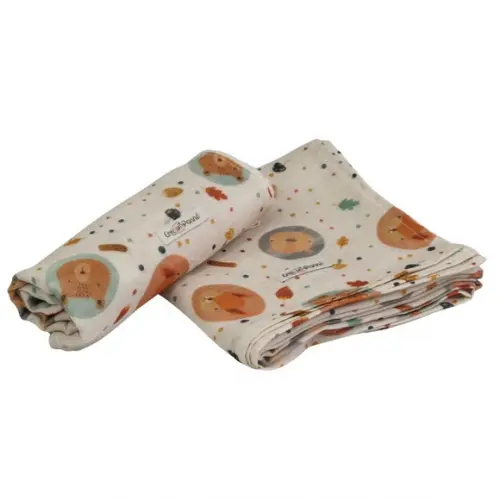 Fralda Estampada Arti In Panno Bichos da Floresta Algodão