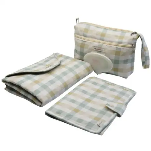 Kit Enxoval Porta Fralda Lenço Trocador e Porta Documentos