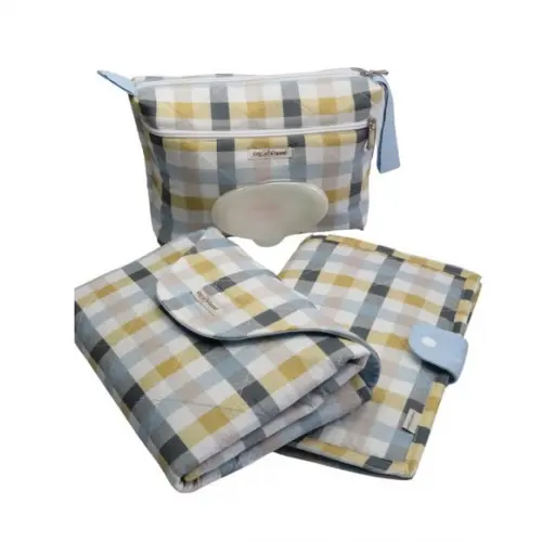 Kit Enxoval Porta Fralda Lenço Umedecido e Porta Documentos
