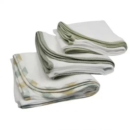Kit Fralda Ombro Viés Kit3 Peças Viés em Tricoline Verde