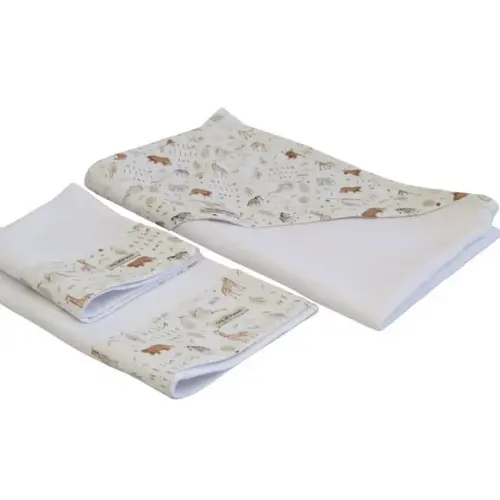 Kit Infantil para Bebê Mabber Quadriculada Safari