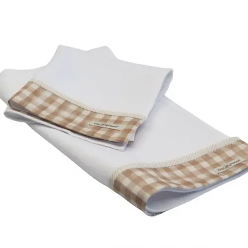 Kit Infantil para Bebê Mabber Quadriculada Vichy Bege