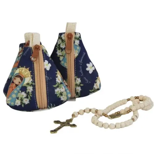 Kit Porta Terço e Terço Nossa Senhora Aparecida