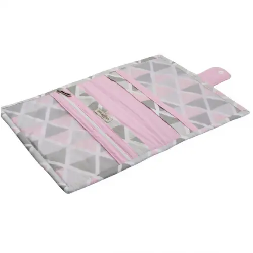Kit Porta Fralda Lenço Umedecio e Caderneta Vacina Triangulo