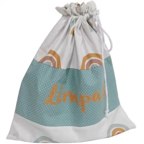 Kit Saco Organizador Impermeável Bordado Arco Íris