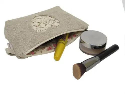Necessaire em Linho Coração