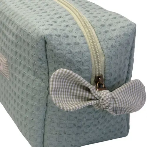 Necessaire Oganizadora Moderna Algodão Quadriculado