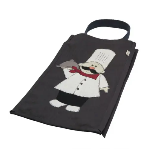 Organizador de Sacolas Sarja Cozinheiro Patch Aplique