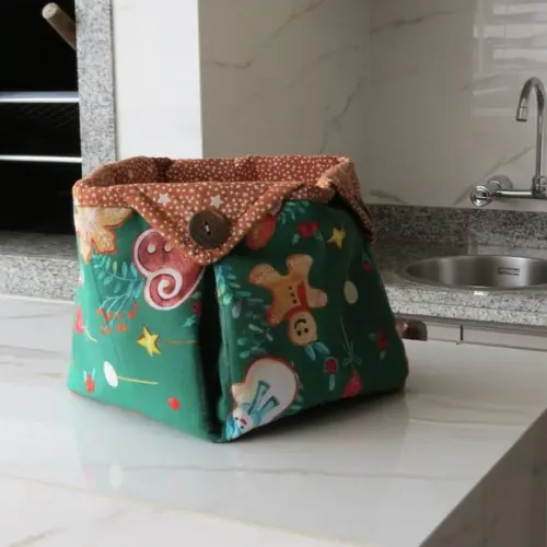 Porta Panetone Natal Moderno Verde