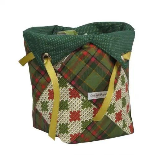 Porta Panetone Patchwork Natal