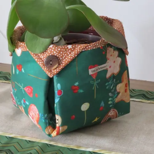 Porta Panetone Natal Moderno Verde