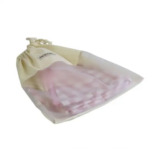 Varal de Bandeirinhas em Tecido Geométrico Tons Rosa
