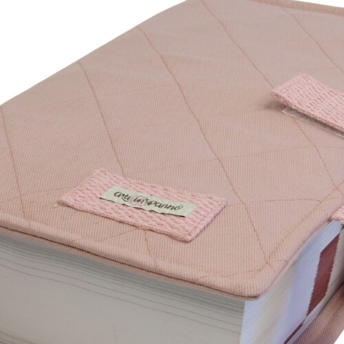 Capa para Vade Mecum Rosé com Alça de Mão em Algodão | Prote?