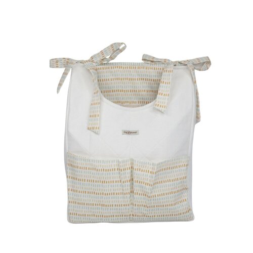 Bolsão Porta Fralda e Organizador Branco Boho