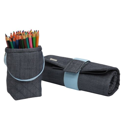 Estojo Escolar Porta Lápis Jeans