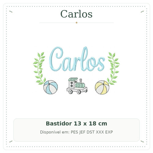 Matriz de Bordado Nome Arthur brinquedos Baby 13x18 | Artesanou Marketplace