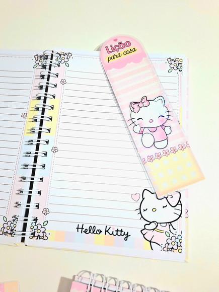 Kit Caderno Hello Kitty Personalizado A5 com Bloquinho